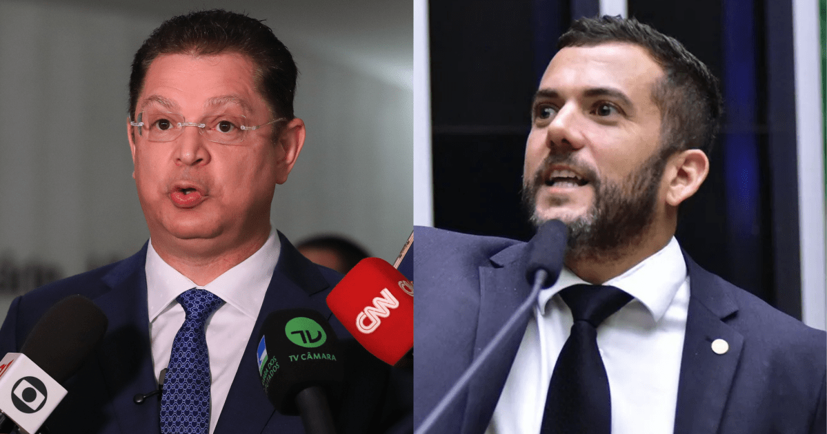 À esquerda, o deputado Sóstenes Cavalcante; à direita Carlos Jordy  • Foto 1: Lula Marques/...