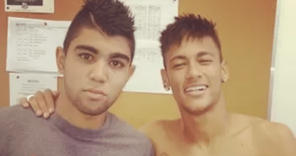 Gabigol e Neymar após despedida do atacante do Santos em 2013  • Reprodução / Instagram