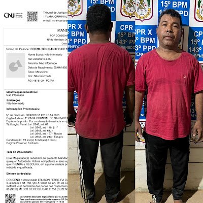 Homem com mandado de prisÃ£o por crimes graves Ã© capturado pela PolÃ­cia Militar na BR-230...